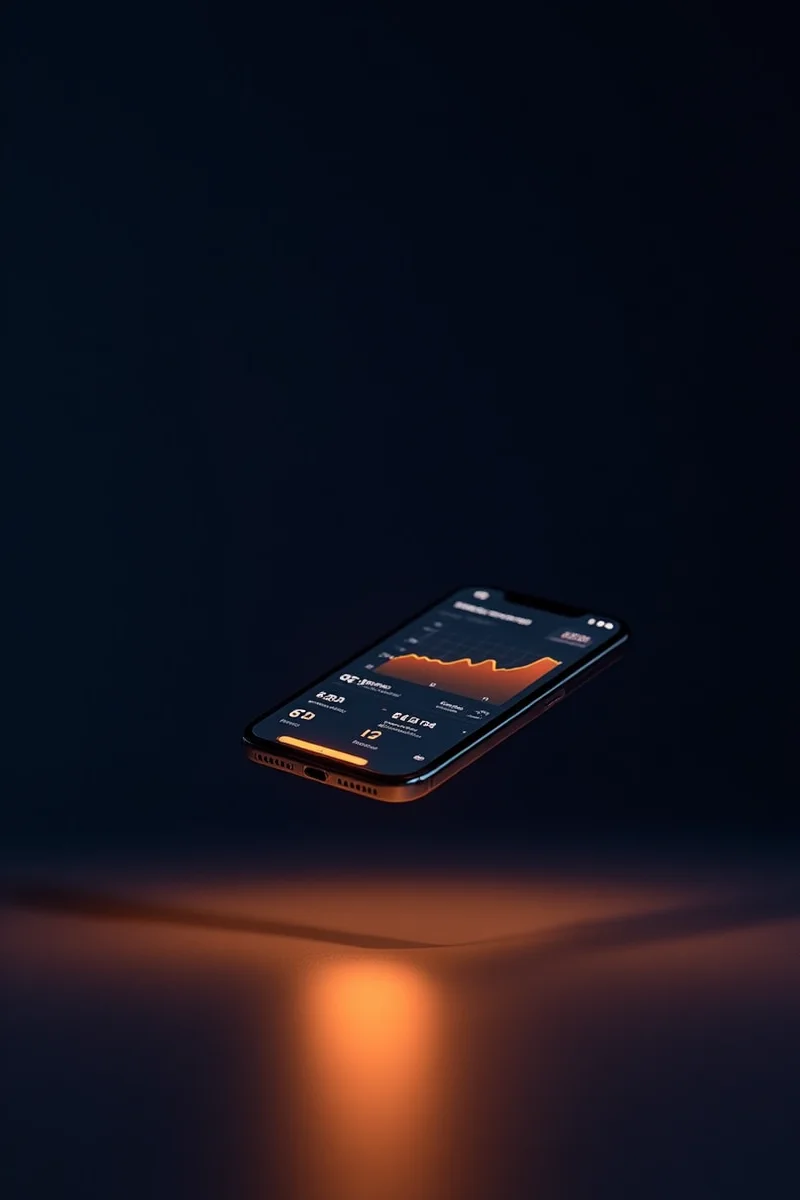 Ekran AI asystenta WGSC na smartfonie — dashboard z wynikami i powiadomieniami